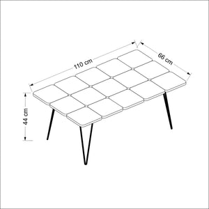Mesa de centro Give 44x110x66 cm Multicolor [en.casa]