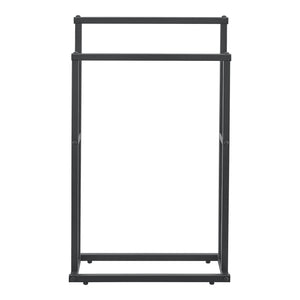 Toallero con 2 barras 78 x 48 x 24 cm Negro [en.casa]