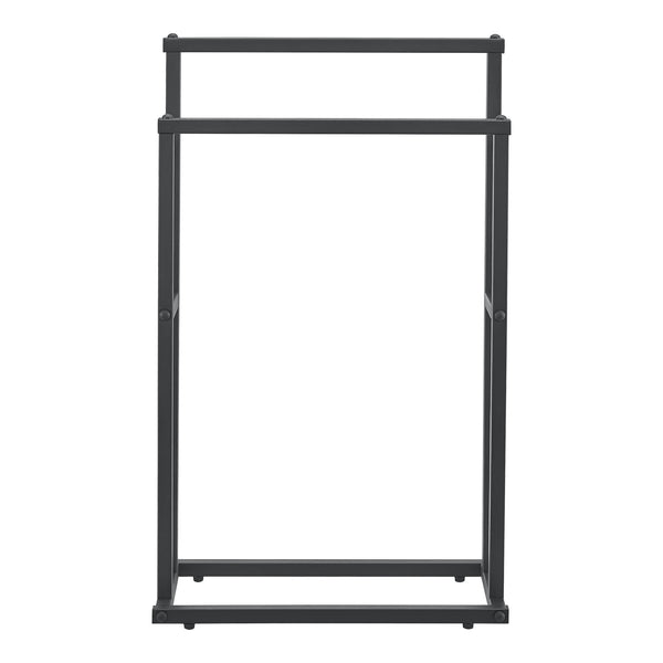 Toallero con 2 barras 78 x 48 x 24 cm Negro [en.casa]