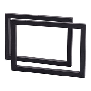 Estructura de mesa Lunderskov juego de 2 acero 35x50cm negro [en.casa]