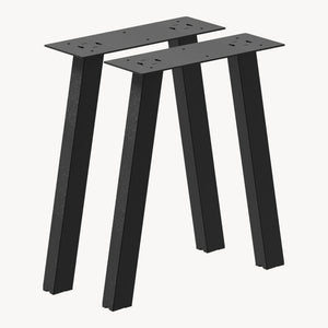 Estructura de mesa Mariager juego de 2 acero 40x37,5 cm negro [en.casa]