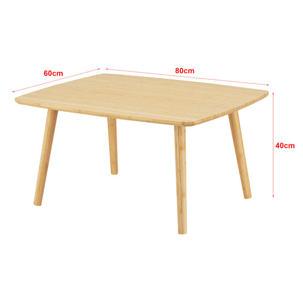 Mesa de centro Nurmijärvi Bambú 40x80x60 cm [en.casa]
