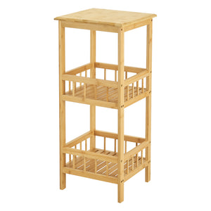 Estantería de pie Pyhäjärvi Bambú 79x33x33 cm Natural [en.casa]