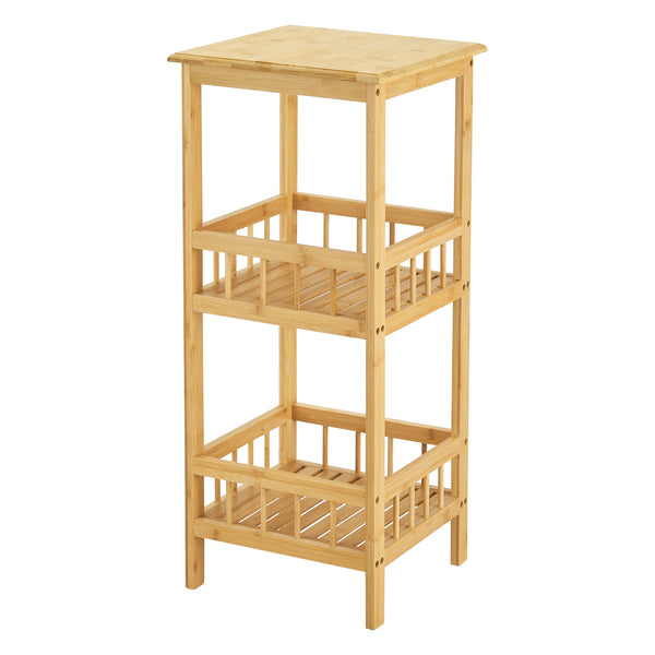 Estantería de pie Pyhäjärvi Bambú 79x33x33 cm Natural [en.casa]