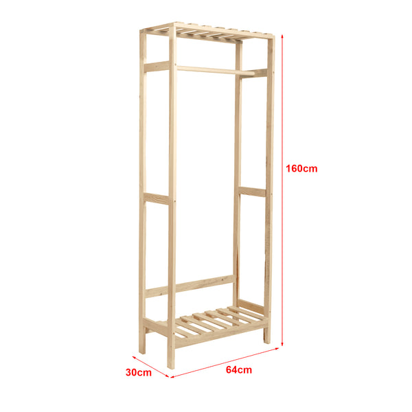 Perchero Løgumkloster 160x64x30 cm Madera de pino [en.casa]