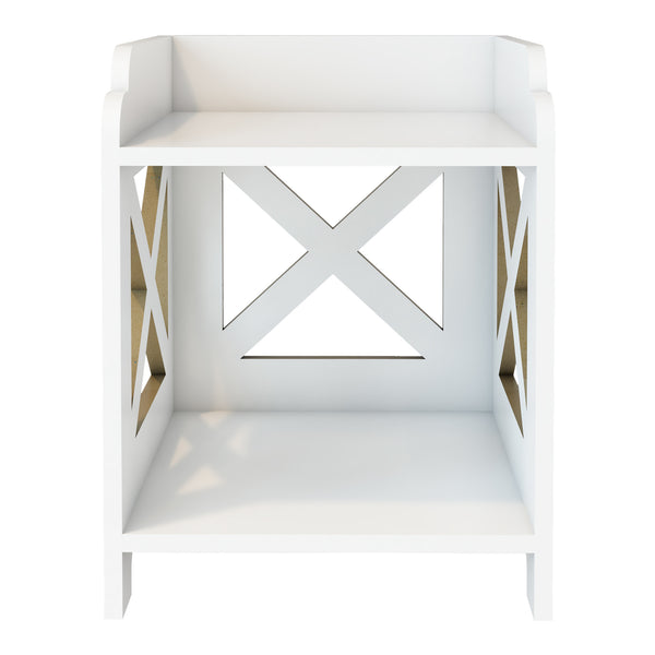 Organizador de baño Struer 23x20x22 cm Blanco [en.casa]