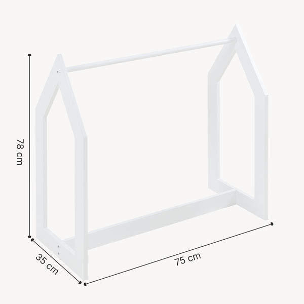 Perchero Værløse 78x75x35cm Blanco [en.casa]