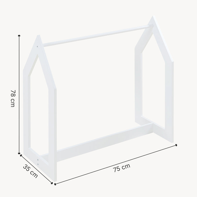 Esquema acotado Perchero Værløse 78x75x35cm Blanco [en.casa]