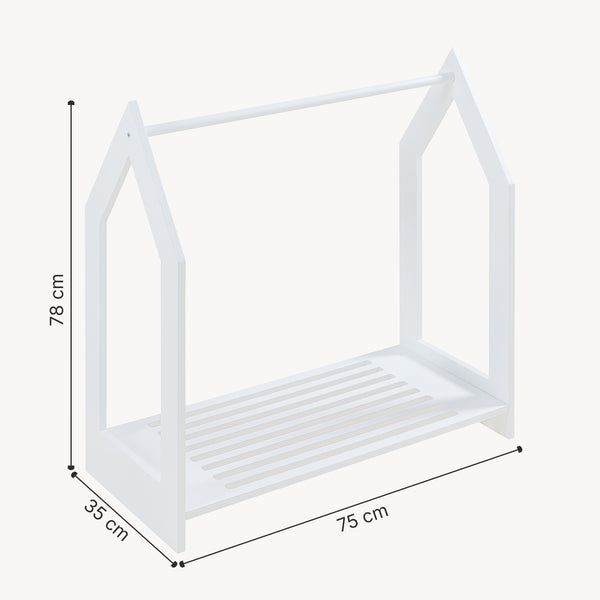 Perchero Langeskov 78x75x35cm Blanco [en.casa]