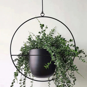 Colgador de plantas Opsterland en juego de 2 unidades negro [en.casa]