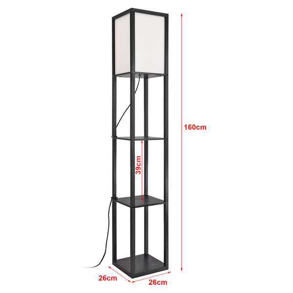 Lámpara de pie Stapleford con estantería [lux.pro]