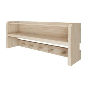 Perchero infantil Sundeved natural de madera maciza [en.casa]