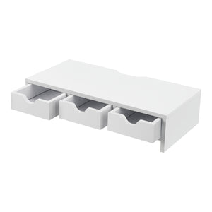 Soporte para monitor Ruovesi 12x51x25cm Blanco [en.casa]