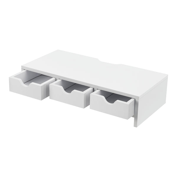 Soporte para monitor Ruovesi 12x51x25cm Blanco [en.casa]