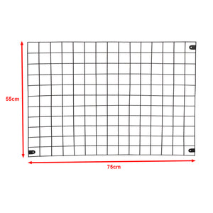 Rejilla de pared Sæby Metal 75 x 55 cm Negro [en.casa]