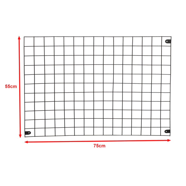 Rejilla de pared Sæby Metal 75 x 55 cm Negro [en.casa]