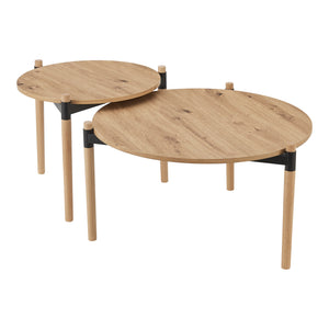 Mesa de centro Kristinestad en conjunto Natur [en.casa]
