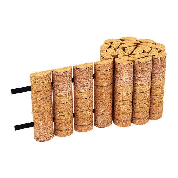 Palisade Rotta 150x20 cm Natur [en.casa]