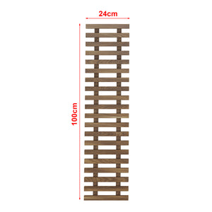 Set de estantes de pared para macetas Herwijnen 3 piezas 100x24cm Tono de madera oscura [en.casa]