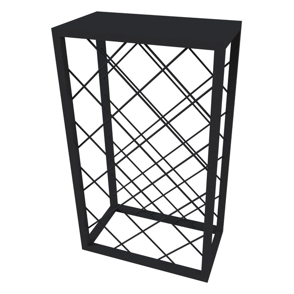 Estante para vino Amasia de metal 74x45x22 cm negro [en.casa]