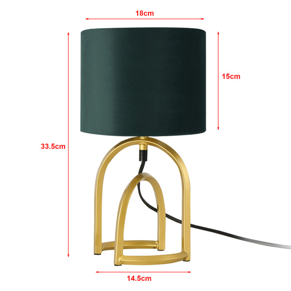 Lámpara de mesa Smethwick Verde oscuro [lux.pro]