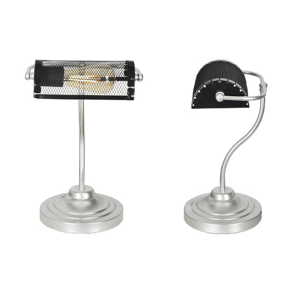 Lámpara de mesa Ditton Plata / Negro [lux.pro]