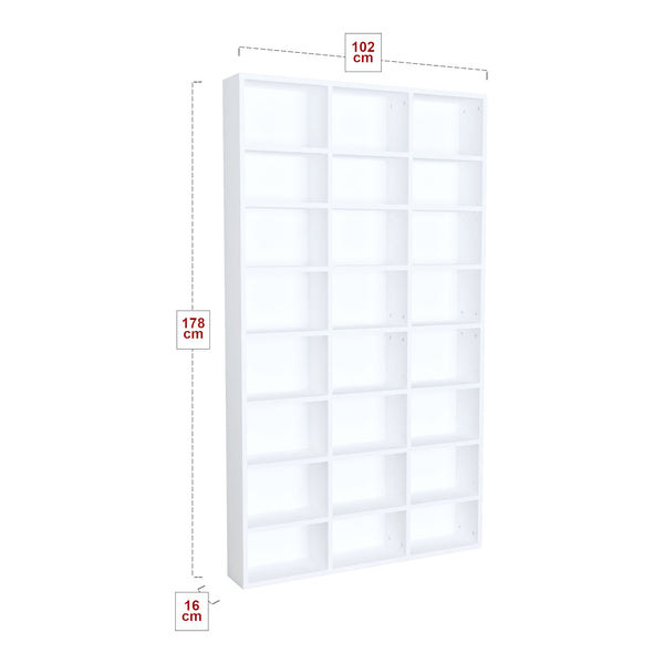 Estantería Askvoll 178x102x16cm Blanco [en.casa]
