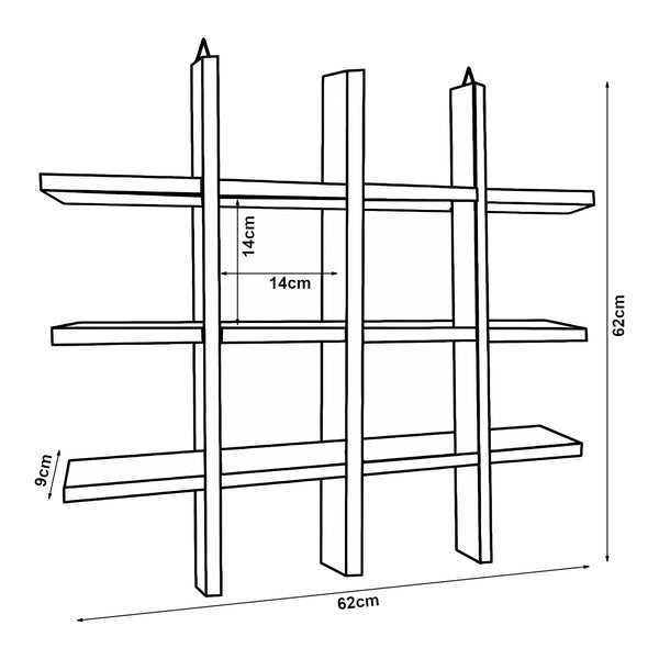 Estantería de pared Orimattila [en.casa]