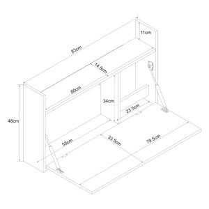 Escritorio abatible Rautalampi [en.casa]