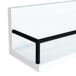 Estantería de pared Grue juego de 2 blanco/negro [en.casa]