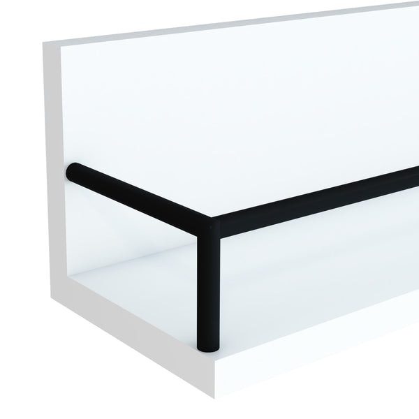 Estantería de pared Grue juego de 2 blanco/negro [en.casa]