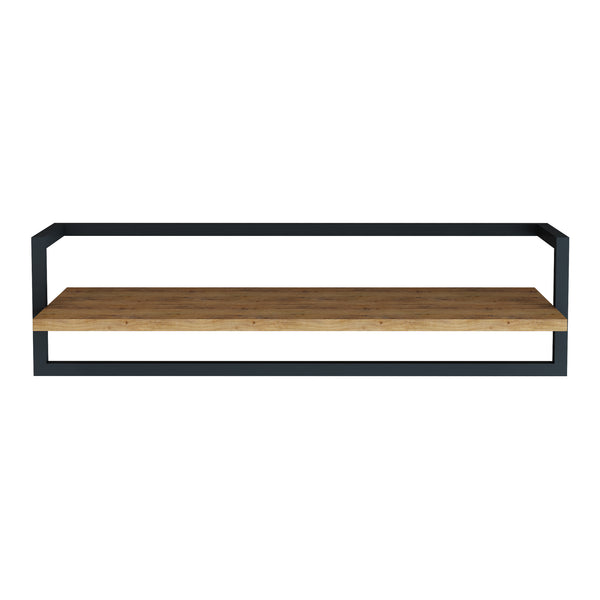 Perchero de pared Evje 80x30x20cm color madera/negro [en.casa]