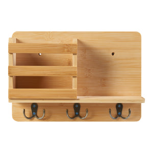 Estante de pared Giske 33x8x22 cm Bambú [en.casa]