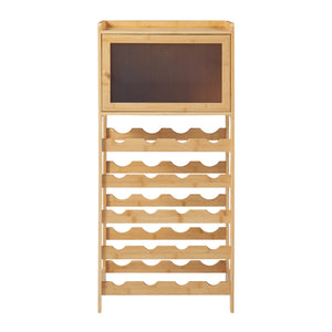 Estante para vino Gjerstad 100x47x28cm Bambú Natural [en.casa]