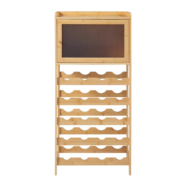 Estante para vino Gjerstad 100x47x28cm Bambú Natural [en.casa]