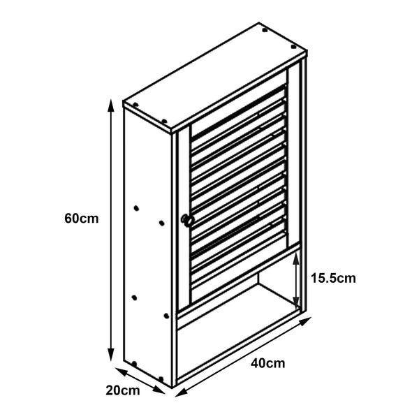 Armario de baño Gjesdal 60x40x20 cm Bambú [en.casa]