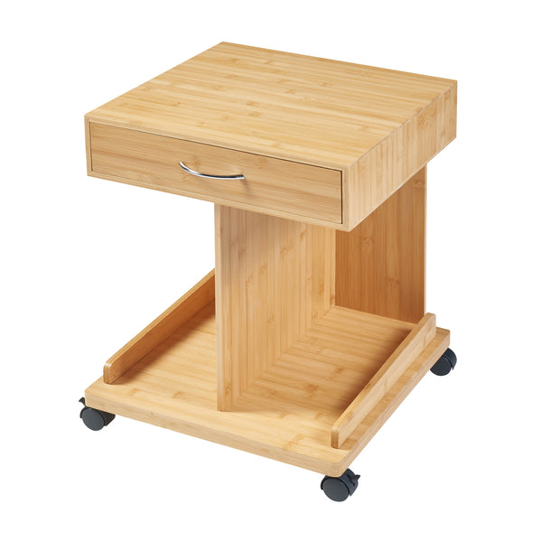 Mesa rodante Jokkmokk 56,5x43x43 cm Bambú [en.casa]