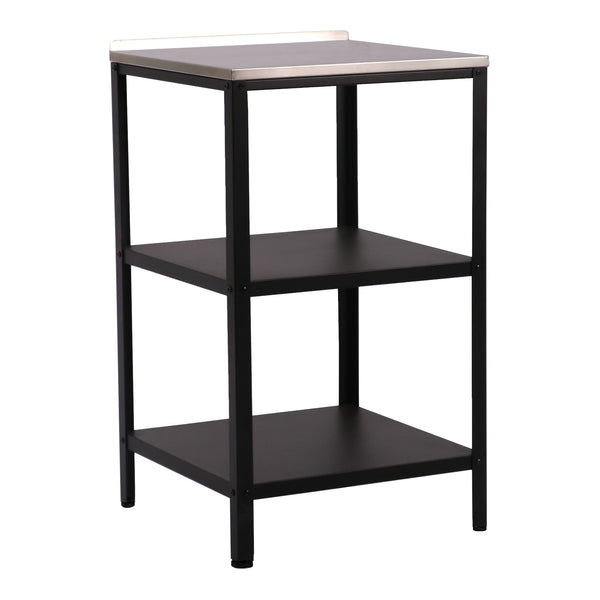 Conjunto de exterior Bolognano Estantería y armario Negro, mate [casa.pro]