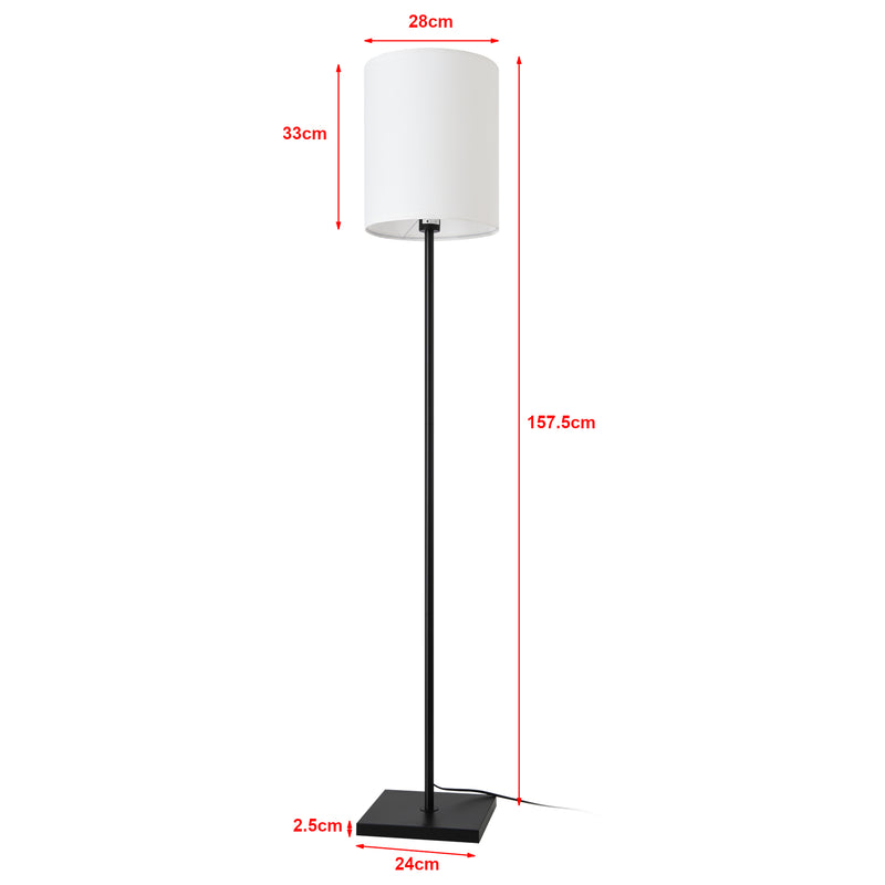 Esquema acotado Lámpara de pie Solna 158 cm Blanco [lux.pro]