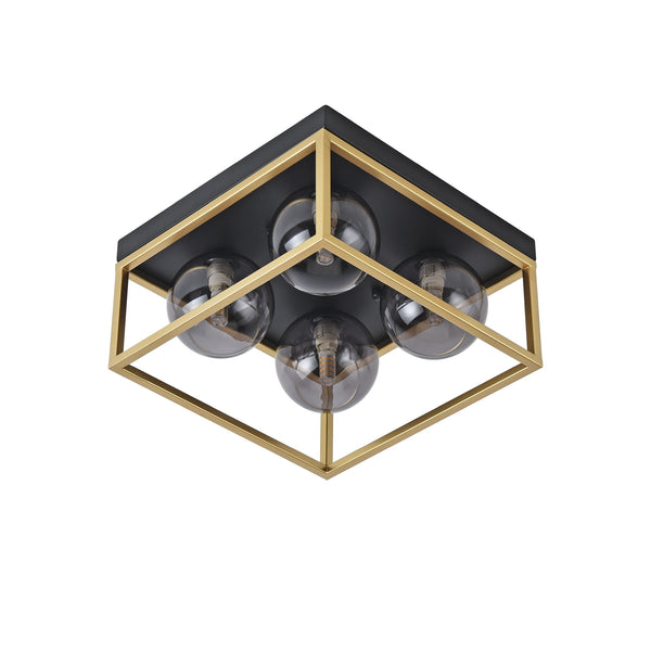 Lámpara de techo Widnes Negro / Dorado [lux.pro]