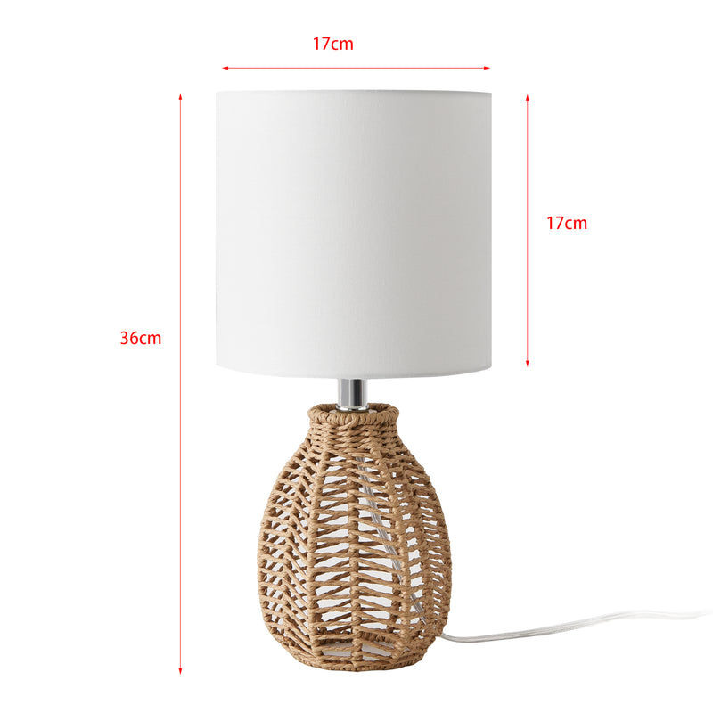 Esquema acotado Lámpara de mesa Alfreton Blanca  [lux.pro]