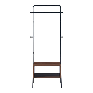 Perchero Averøy 180x74x42cm Negro/Nogal [en.casa]