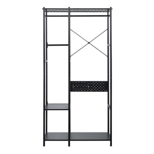 Perchero Brønnøy 182x90x46cm Negro [en.casa]