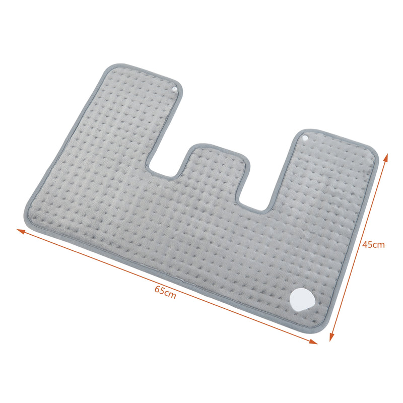 Esquema acotado Almohadilla térmica eléctrica Borrello 100W 65x45cm Gris [en.casa]