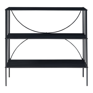 Mesa consola Baarn 65,5x70x32 cm Negro [en.casa]