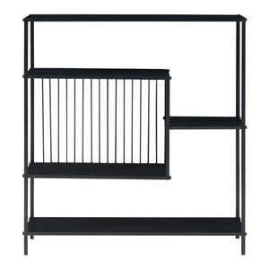 Mesa consola Beesel 65,5x60x20 cm Negro [en.casa]