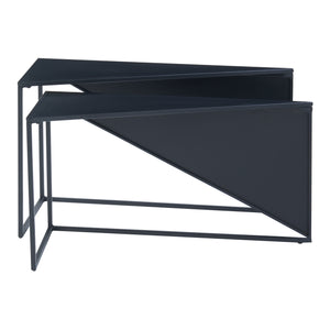 Mesa de comedor Kungsör juego de 2 metal negro [en.casa]
