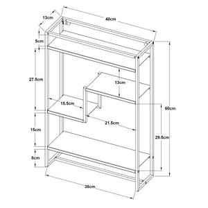 Estantería de pared Uurainen 60x40x13 cm Negro [en.casa]