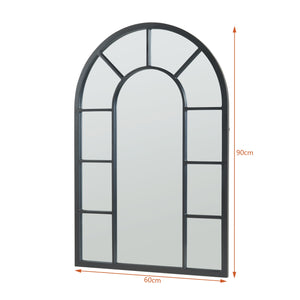 Espejo de pared Enonkoski 90x60 cm Negro [en.casa]