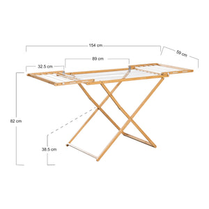 Tendedero plegable Fakala 154x59x82 cm Bambú [en.casa]